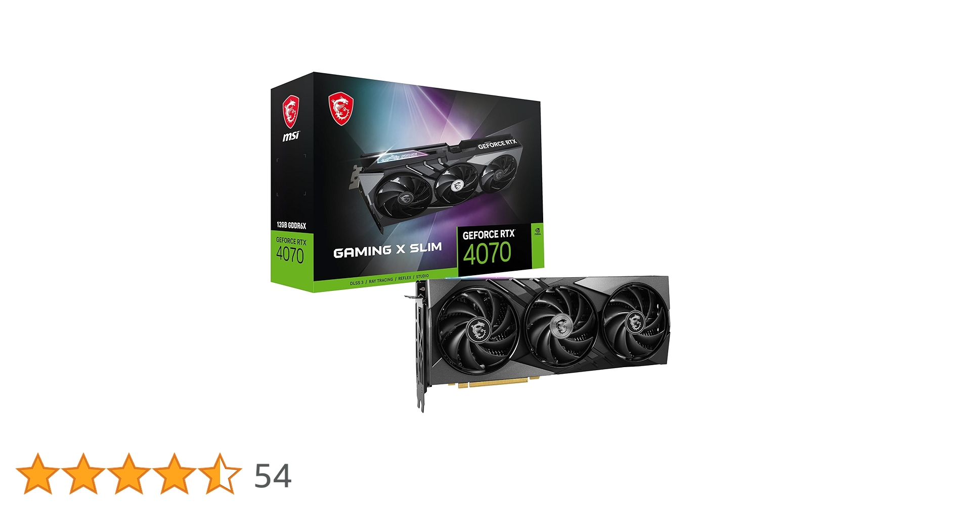 グラフィックボード・グラボ・ビデオカード GeForce RTX 4070 GAMING X SLIM 12G Amazon | MSI GeForce RTX 4070 GAMING X SLIM 12G ゲーミング